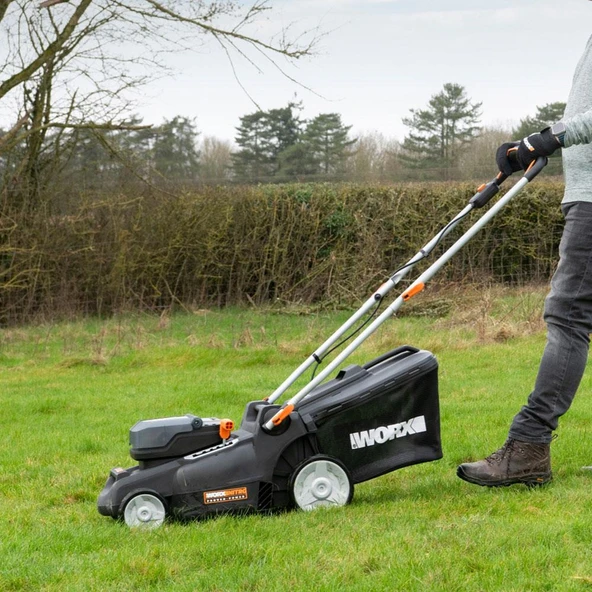 WORX WG737E 40Volt 4.0Ah. Li-ion 37CM Profesyonel Kömürsüz Şarjlı Çim Biçme - Resim 4