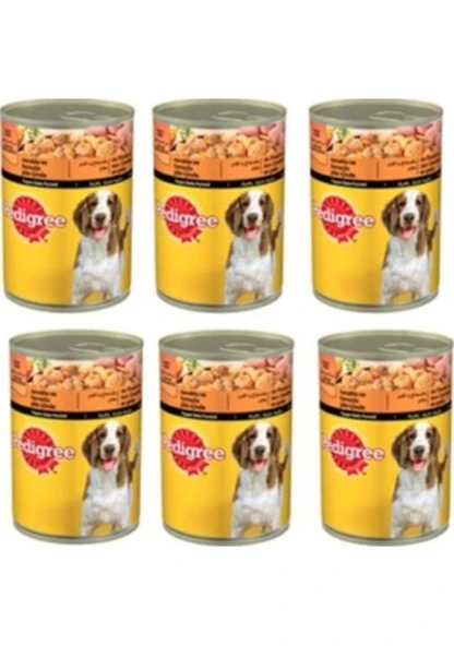Pedigree Tavuklu ve Havuçlu Konserve Yetişkin Köpek Maması 6 x 400 G - 3