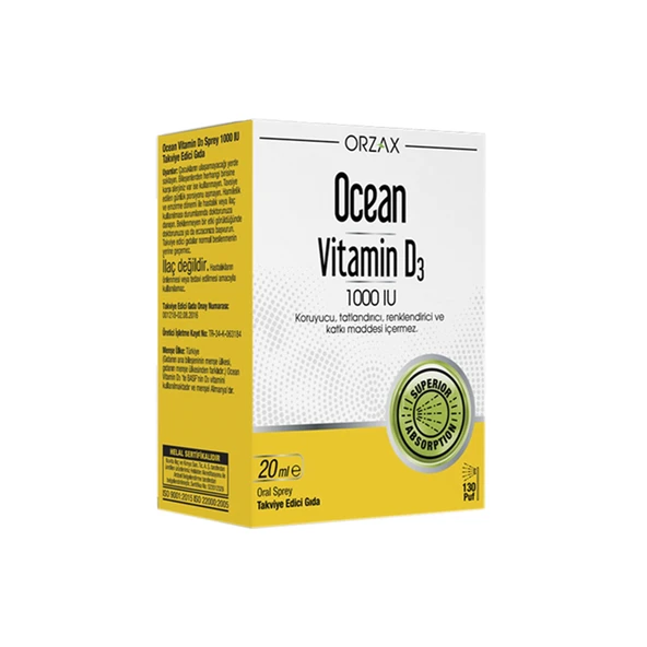 Ocean Vitamin D3 1000 lU Sprey 20 ml ürün görseli