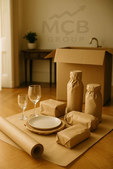 100 Adet Kalın Kraft Kağıt 70x100 Cm Kahverengi Ambalaj Kağıdı Çeyiz Paketleme Koli Kağıdı 90 gr - Resim 2