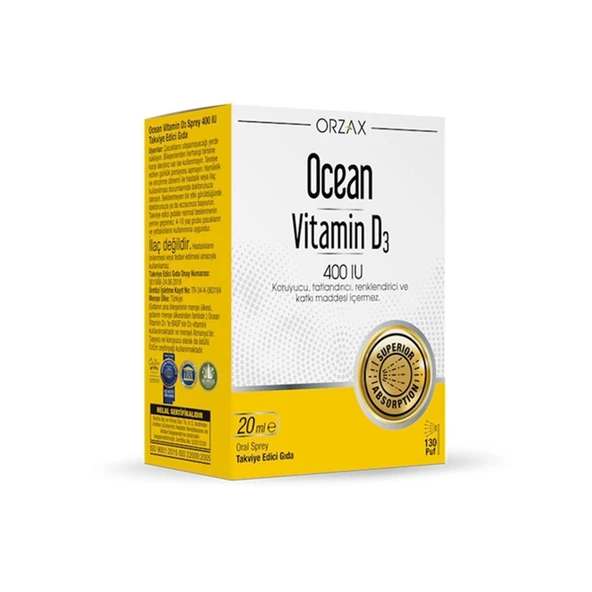 Ocean Vitamin D3 400 lU Sprey 20 ml
