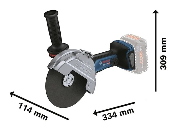 BOSCH GWS 18 V-180 P Akülü Taşlama 18 Volt 180 mm (Akü ve Şarj Aleti Hariç) - 9