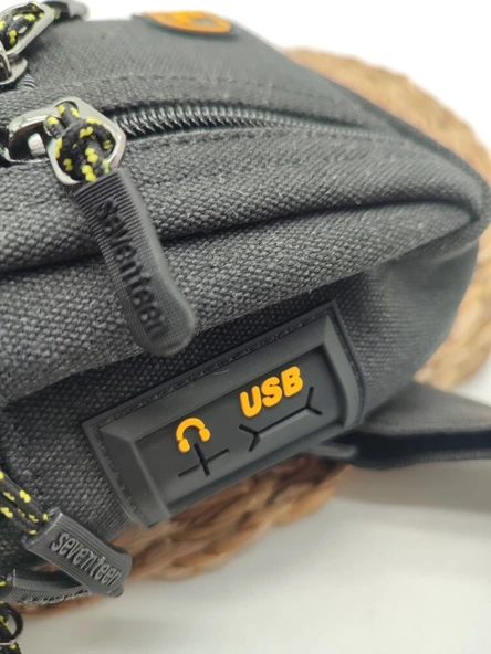 Küçük Boy Kanvas Kumaş Göğüs Çantası - 3