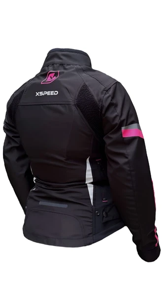 Xspeed Hera 4 Mevsimlik Korumalı Kadın Motosiklet Montu Yeni Sezon Pembe - 3