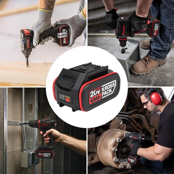 Kress KAB21 20Volt 4.0Ah. Li-ion Kross Pack Profesyonel Yedek Akü - Resim 5