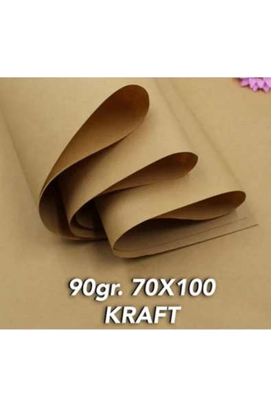 25 Adet Kalın Kraft Kağıt 70x100 Cm Kahverengi Ambalaj Kağıdı Çeyiz Paketleme Koli Kağıdı 90 gr