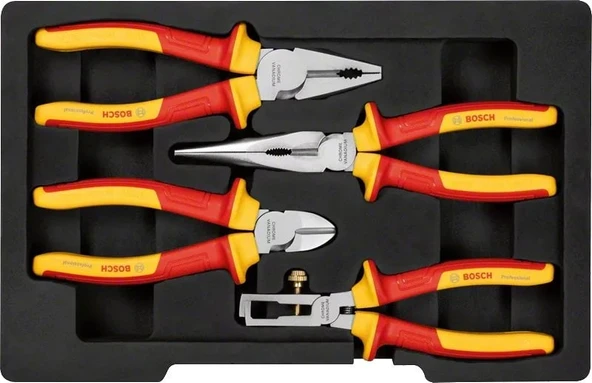 BOSCH Profesyonel VDE 1000 Volt 4 Parça Elektrikçi Pense Seti (1600A02NG1) - 4