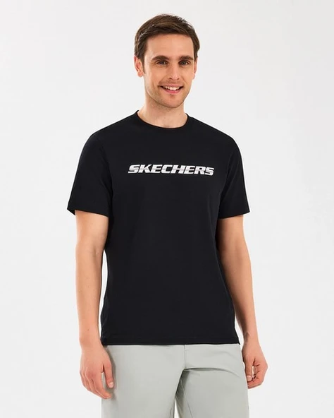 Skechers S2510169-001 M Lightweight Graphic Tee Erkek Spor Tişört