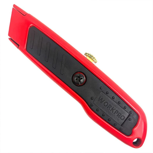 WORKPRO WP213005 Alüminyum Gövde Geri Çekilebilir Rötuş Maket Bıçağı + 3 Adet Yedek Bıçak - 5