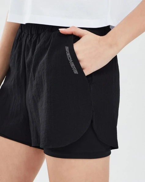 Skechers S241144-001 Performance Coll. W 4 Inch 2 In 1 Kadın Spor Şort - 6