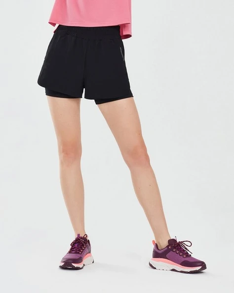 Skechers S241144-001 Performance Coll. W 4 Inch 2 In 1 Kadın Spor Şort - 7