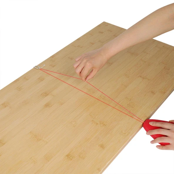 WORKPRO WP329019 Çizim İpi Seti 115gr Kırmızı Çizim İpi Boyası + Mini Su Terazisi + 30M Çizim İpi - Resim 5