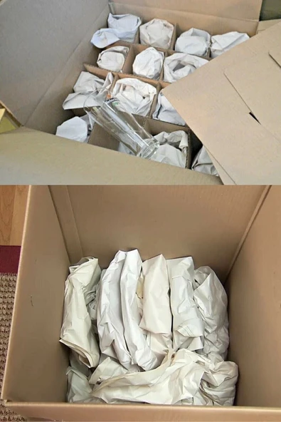 500 ADET 30x40 Tabak - Bardak Eşya Sarma Taşıma Taşınma Paketleme Kağıdı - Koli Bandı Hediye - 3