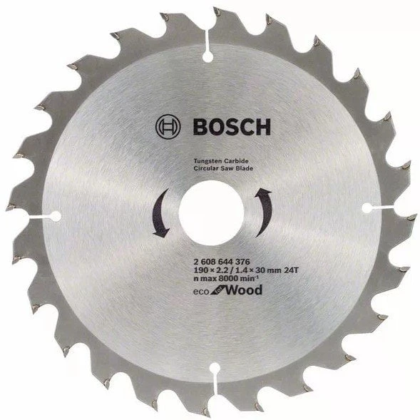 BOSCH Eco For Wood 190 mm 24 Diş Ahşap Daire Testere Bıçağı