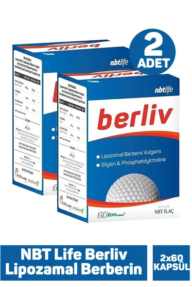 NBT Life Berliv Lipozamal Berberin 60 Kapsül 2 Adet ürün görseli 1