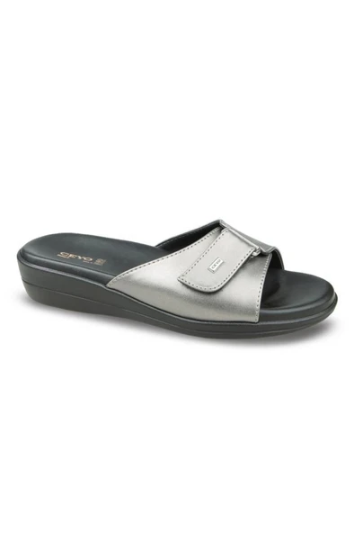 Ceyo 9863-2 Anatomik Comfort Taban Kadın Terlik Platin 36-40