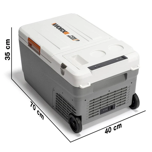 Worx WX876.9 12/24/220Volt 22Litre Kompresörlü Outdoor Oto Buzdolabı (Akü Dahil Değildir) - 4