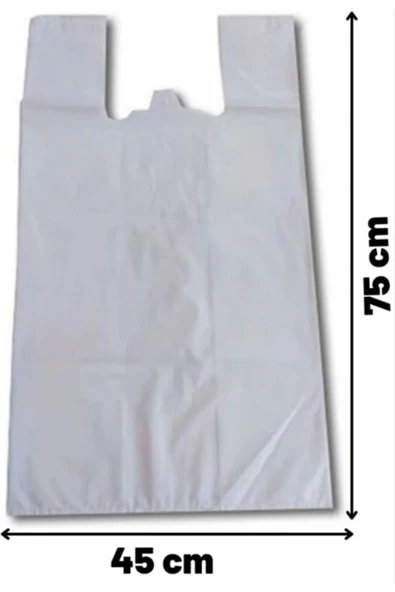 25 Adet Extra Kalın Poşet45x75 Sızdırmaz Et Taşıma Poşeti (40-50 Kg Taşır)
