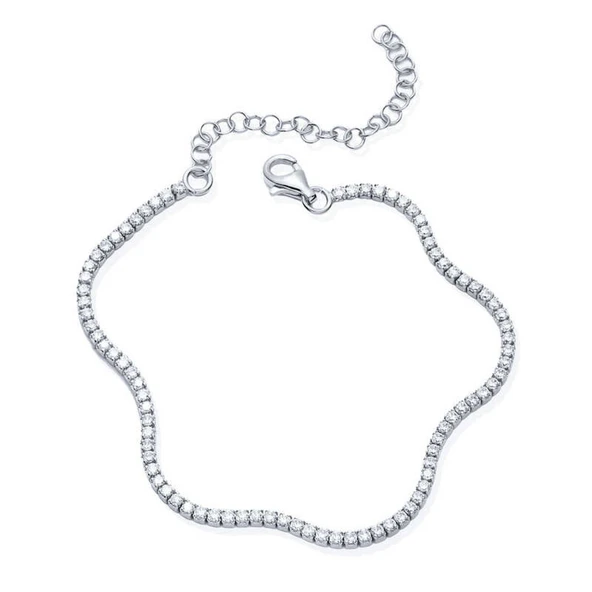 Lucky Life  Gümüş 2 mm Su Yolu Kadın Bileklik