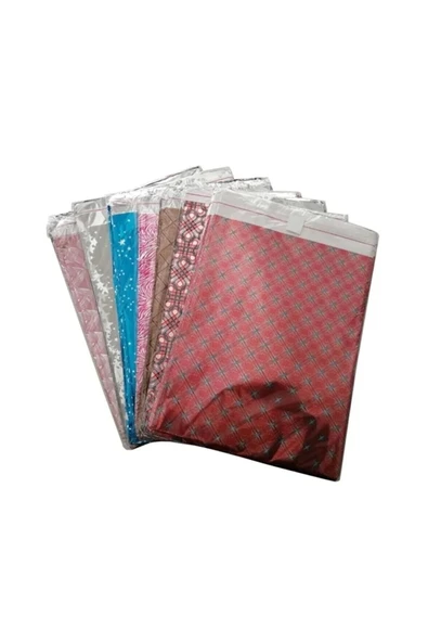 Kendinden Bantlı Büyük Boy Metalize Hediye Paketi Poşeti Yapışkanlı 40x60 Cm 25 Adet
