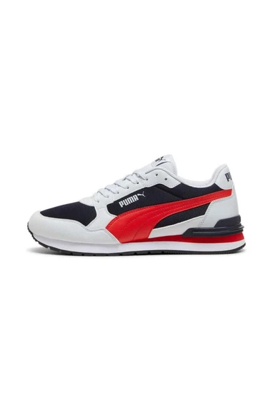 Puma ST Runner v4 Mesh 399666 04 Erkek Yürüyüş ve Koşu Ayakkabısı Laci Kırmızı Gümüş 40-45