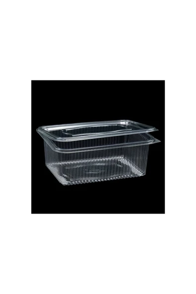 Kullan At Tek Kullanımlık Plastik Kapaklı Kase 1000 Gr 10 Adet Sızdırmaz Plastik Kap 1 Kg - 4