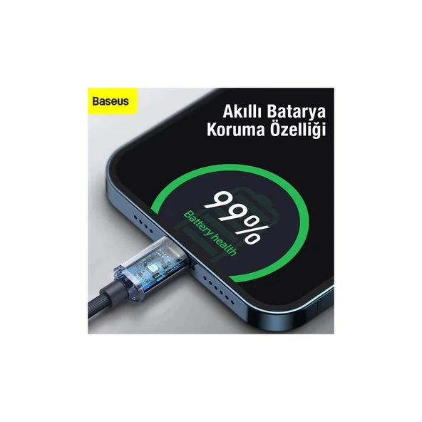 Baseus 1.2m Ultra Hızlı 20W Type-C To iPhone Şarj Kablosu Iphone 14,13,12 Pro Max Şarj Kablosu - 3