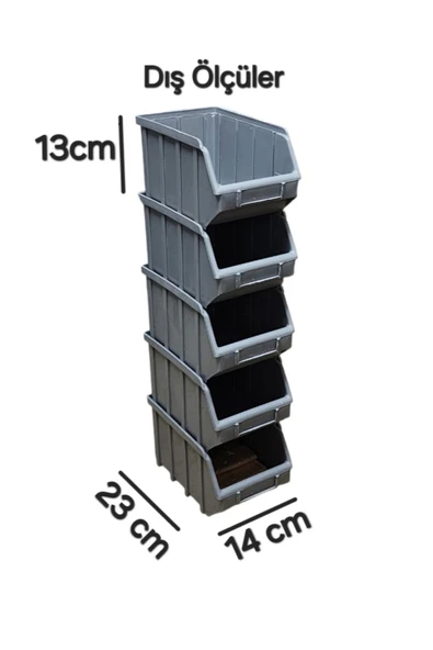 5Lİ PLASTİK AVADANLIK KUTUSU ORGANİZERİ DÜZENLEME KUTU 14X23X13 Cm