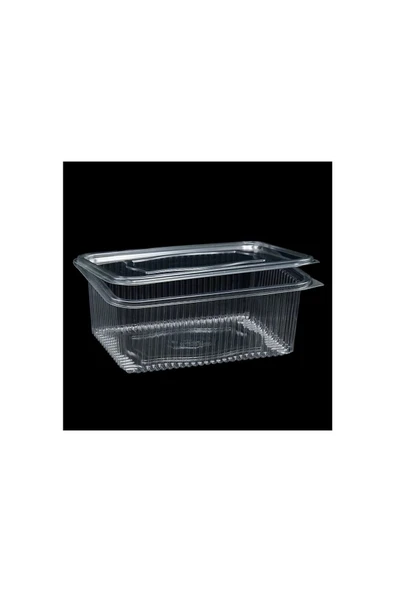 Kullan At Tek Kullanımlık Plastik Kapaklı Kase 1000 Gr 25 Adet Sızdırmaz Plastik Kap 1 Kg - 4