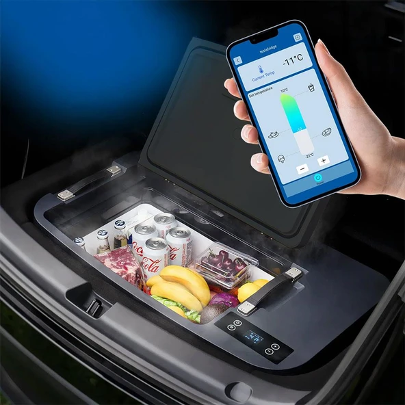 Acopower T35 12/24Volt 33Litre Tesla Model Y ile Uyumlu Kompresörlü Outdoor Oto Buzdolabı - Resim 2