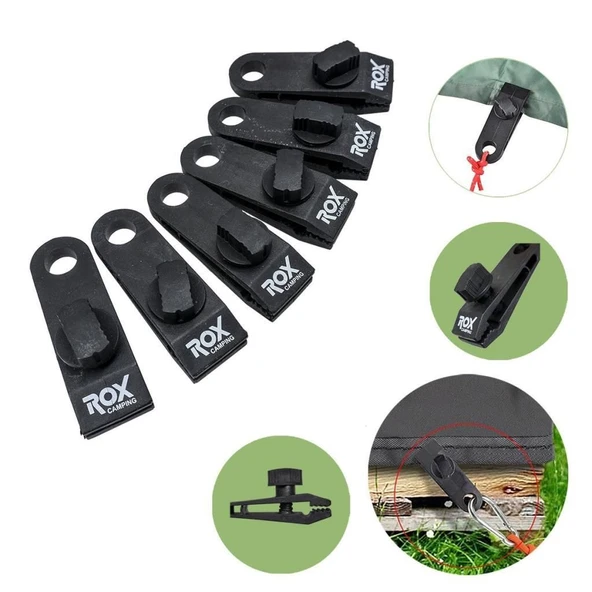Rox Camping 0113 ABS Tarp Kamp Çadır Tente Branda Klipsi - 6 Adet - 2
