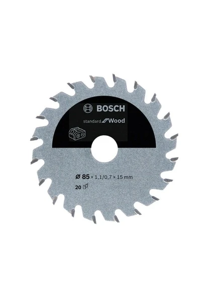 BOSCH 85x15x1.1 mm 20 Diş Ahşap Daire Testere (GKS 12V-26 için) - Resim 4