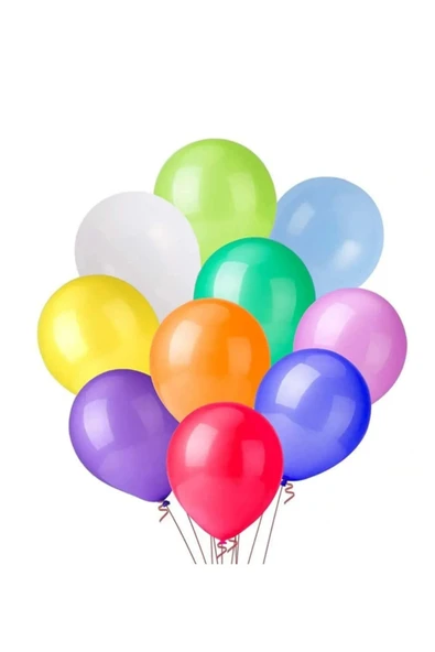 200 Adet Renkli Balon Karışık Renk Parti Doğum Günü Kutlama Özel Günler - 4