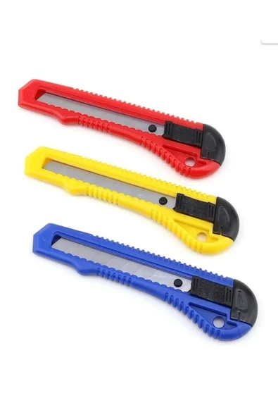 Plastik Kilitli Maket Bıçağı 3 Adet