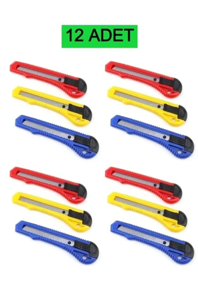 12 Adet Maket Bıçağı Büyük Boy Falçata