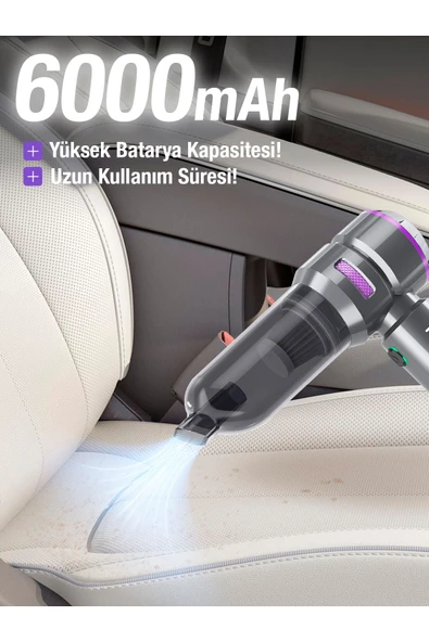 auhma Ahv-01 Kablosuz Güçlü Araç Süpürgesi Ve Hava Üfleyici | 15000pa Vakum Gücü | 3 Kademeli Hız | - 3