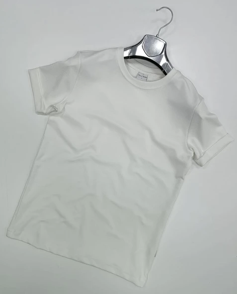 White Room Slim Fit Erkek Kısa Kol Tshirt  7278