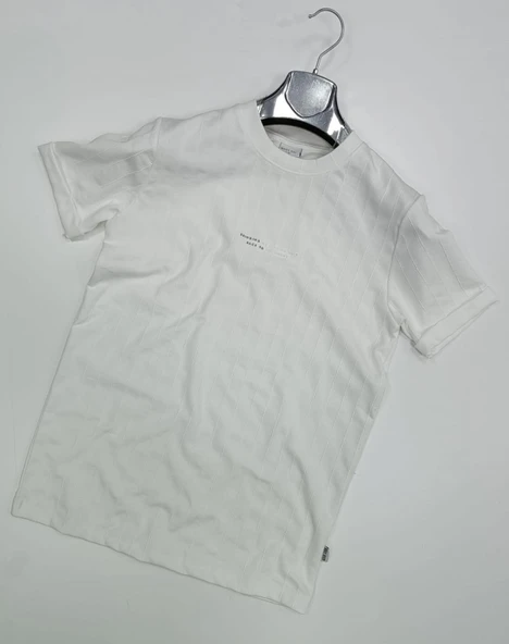 White Room Slim Fit Erkek Kısa Kol Tshirt  7277