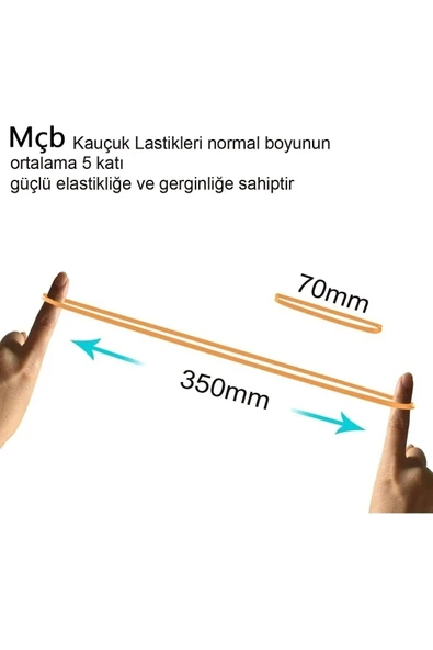 Kauçuk Paket Ambalaj Para Lastiği 70'lik 100 Adet 70 Mm Lastik