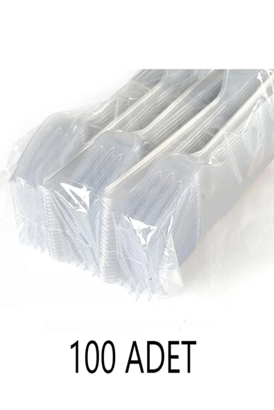 Plastik Lüks Sağlam Çatal 100 Adet Piknik Paket Organizayson Çatalı