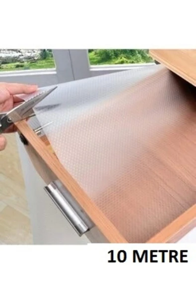 45cm X 10 m Şeffaf Kaydırmaz Raf Dolap Ve Çekmece Örtüsü Ve Maket Bıçağı - 2