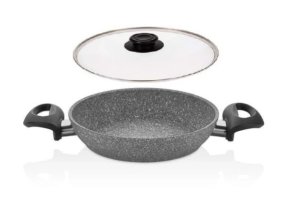 Falez Granit Sahan 24 CM Sahan Cam Kapaklı