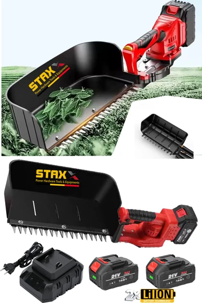 STX Çift Lityum Akülü 21000WH Taşınabilir Çay Toplama Makinesi Yolma Hasat Makinesi Titanyum Bıçaklı