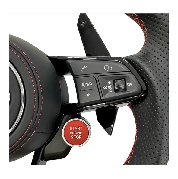 Audi R8 Direksiyon Butonlu Led Carbon Orjinal Hava Yastık ve Logolu - 4