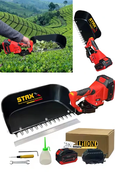 Titanyum Bıçaklı x2 Çift 21000WH Lityum Akülü Çay Hasat Makinesi Çay Kesme Yolma Toplama Makinesi - 2