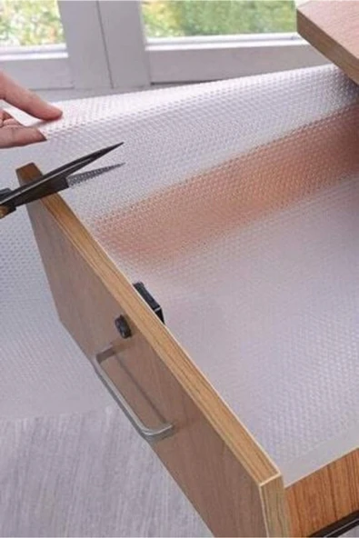 45cm X 10 m Şeffaf Kaydırmaz Raf Dolap Ve Çekmece Örtüsü Ve Maket Bıçağı