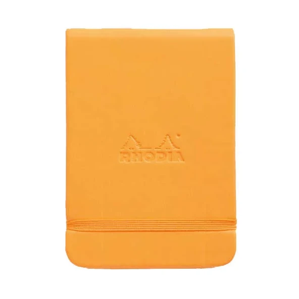 Rhodia Boutique Webnotebook Italyan Deri Kısa Kenarlı Ciltli(Üstten) Çizgili Defter Turuncu Sert Kapak