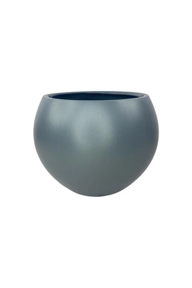Nettenevime Küre Yuvarlak Top Vazo Dekoratif Saksı ANTRASİT 25*20cm - 7