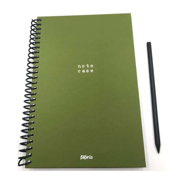 Papirüs Note Case Spiralli Sert Kapak 120yp 16x23cm Kareli Defter - 4