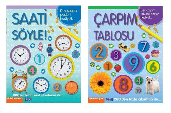 Çarpım Tablosu + Saati Söyle (2 Kitap)